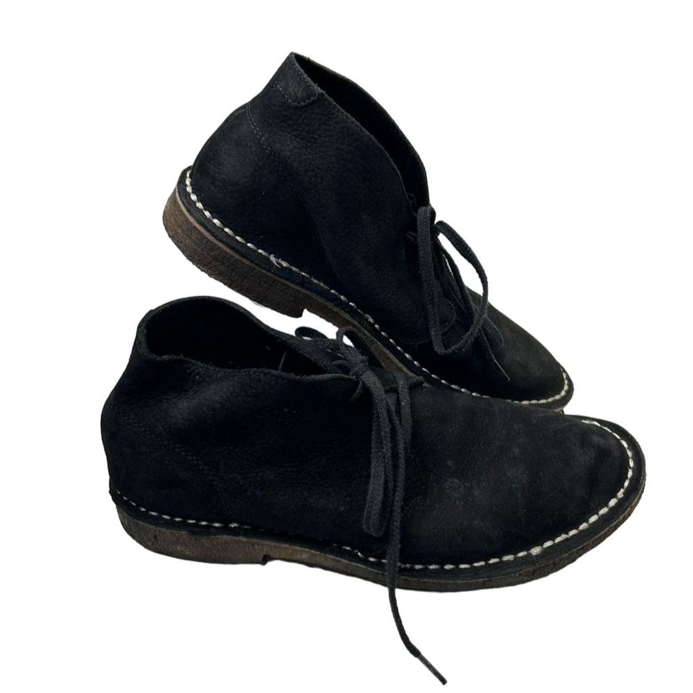 SeaVees Maslon Desert Boots Mens 12 Black Pebbled Leather Chukka Contrast Stitch